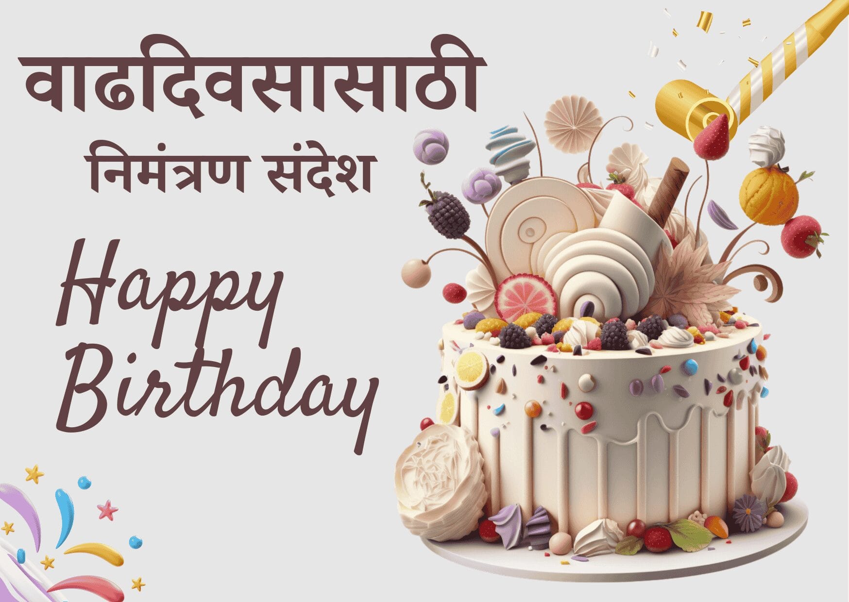 Birthday Invitation Message In Marathi